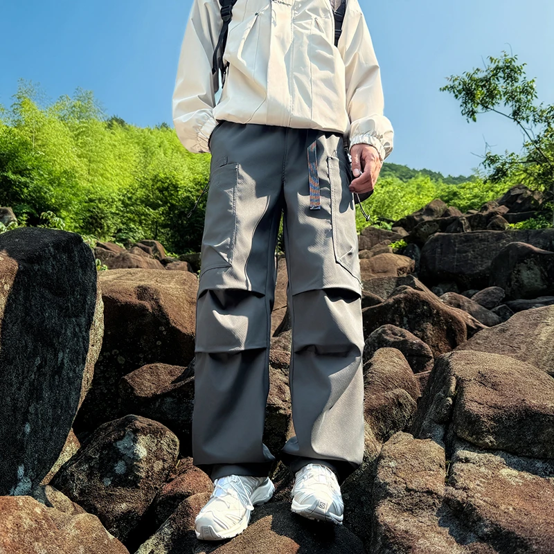 IZEXX潮牌山系户外男士美式复古工装休闲裤伞兵战术冲锋裤多口袋