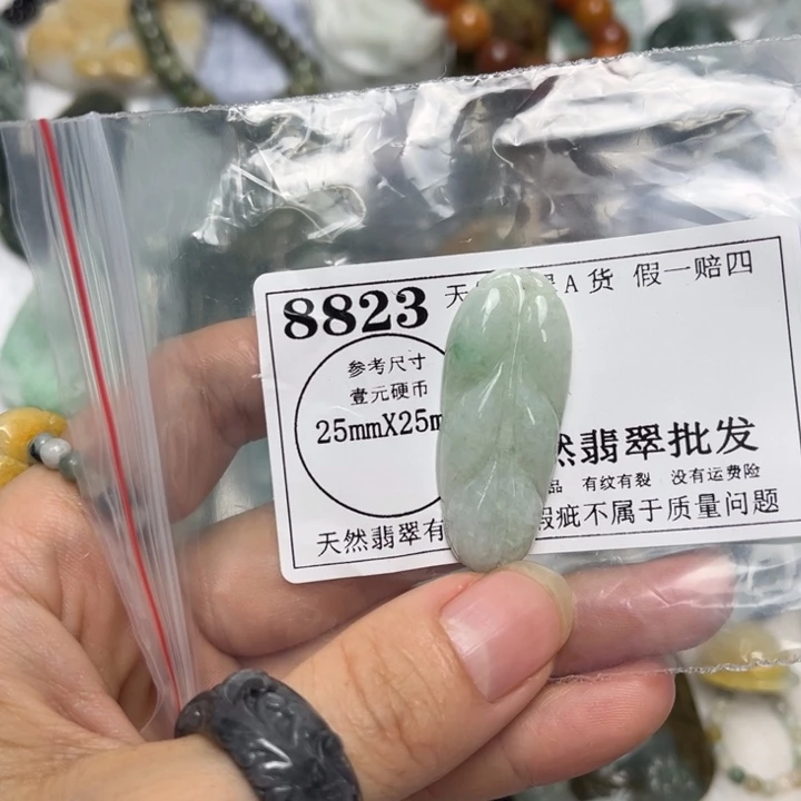 翡翠未镶嵌颈饰8823