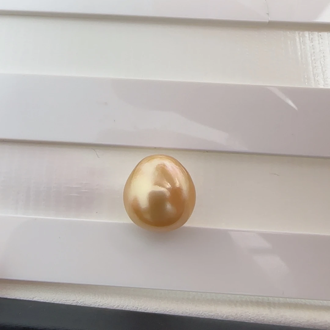 海水珍珠裸珠天然南洋金珠海水裸珠11-12