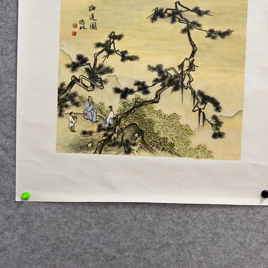 国画花鸟等图案为一体而
