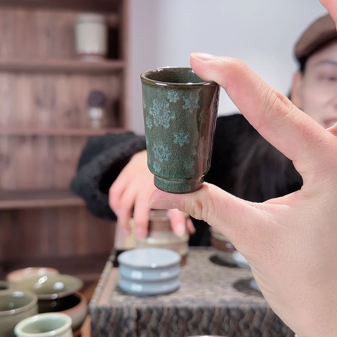 瓷摆件雪花闻香杯小容量