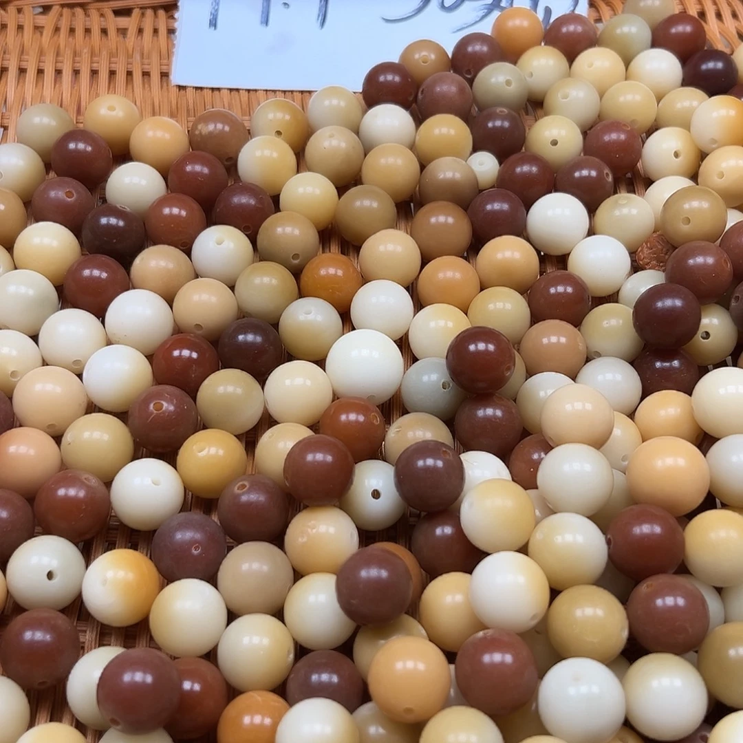 手串菩提根/象牙果瑕疵1多宝圆40颗有裂