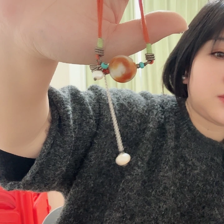 蛇纹石玉合金颈饰