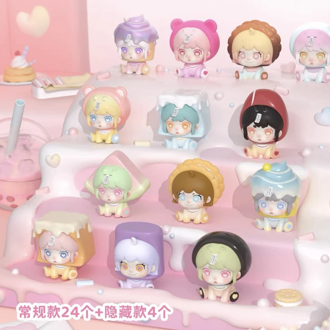 【拆盒】OUO奶茶家族幽灵Keeno皮POPO盲盒公仔潮玩可爱生日礼物摆件