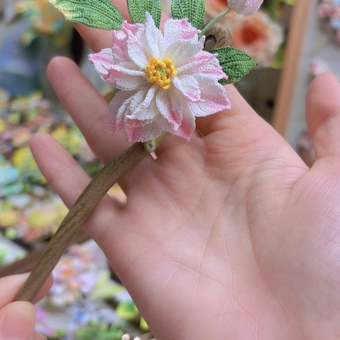 编织品纯手工80微勾铁线莲