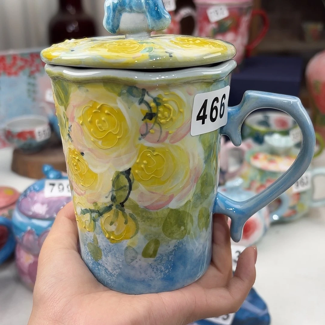 景德镇手绘高温釉下彩陶瓷茶具