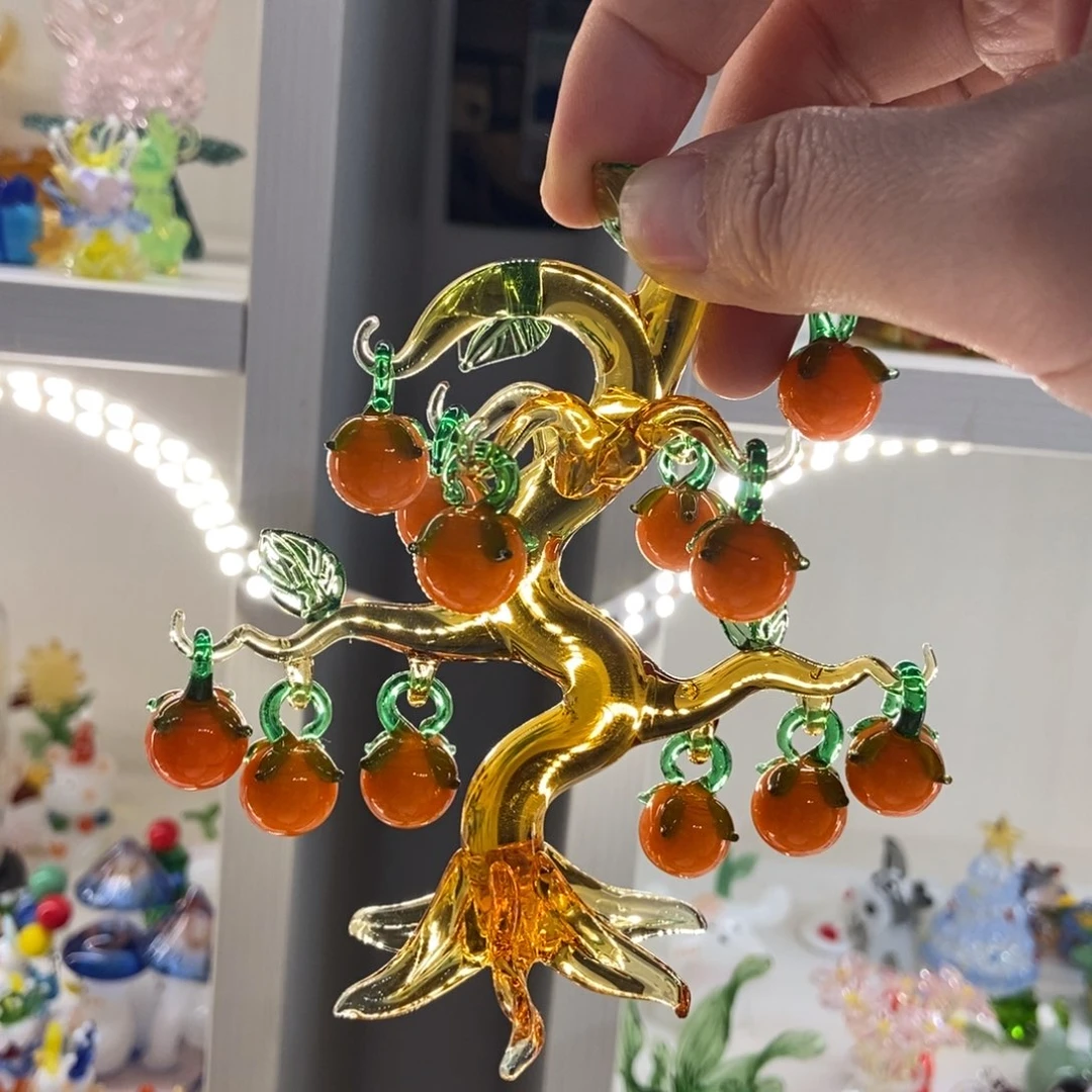 手工艺品琉璃柿子树