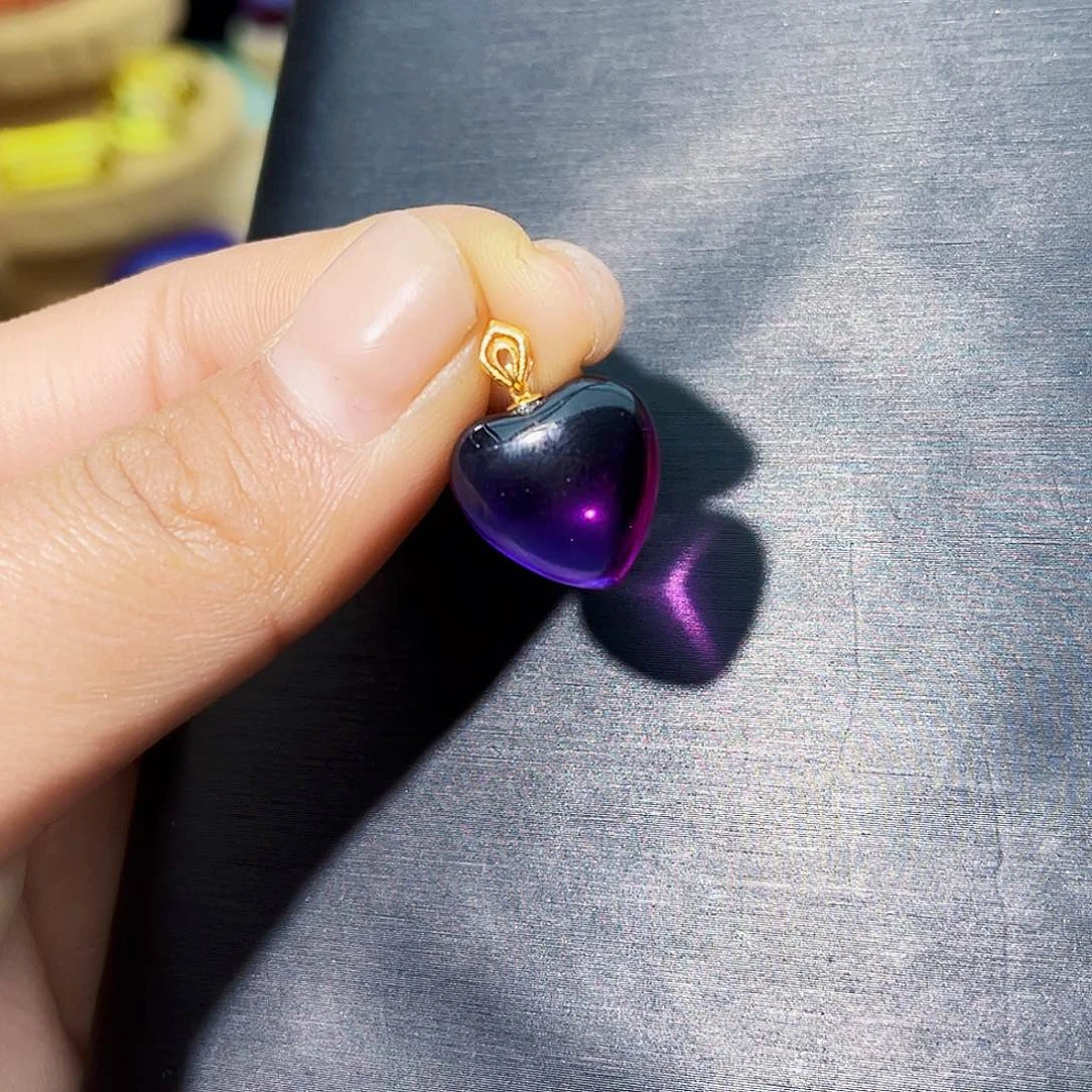 水晶颈饰18K金镶嵌天然