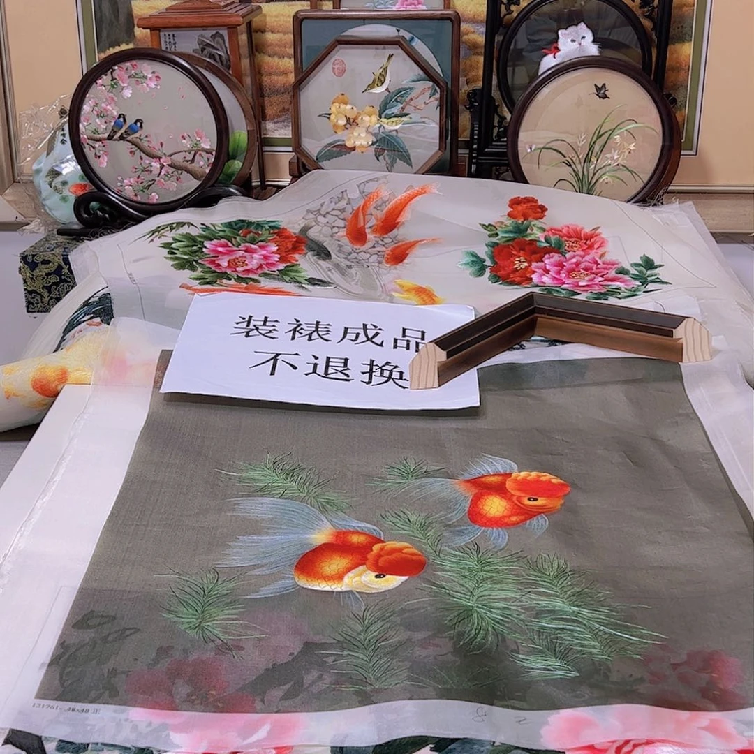 刺绣感**活纯手工刺绣画