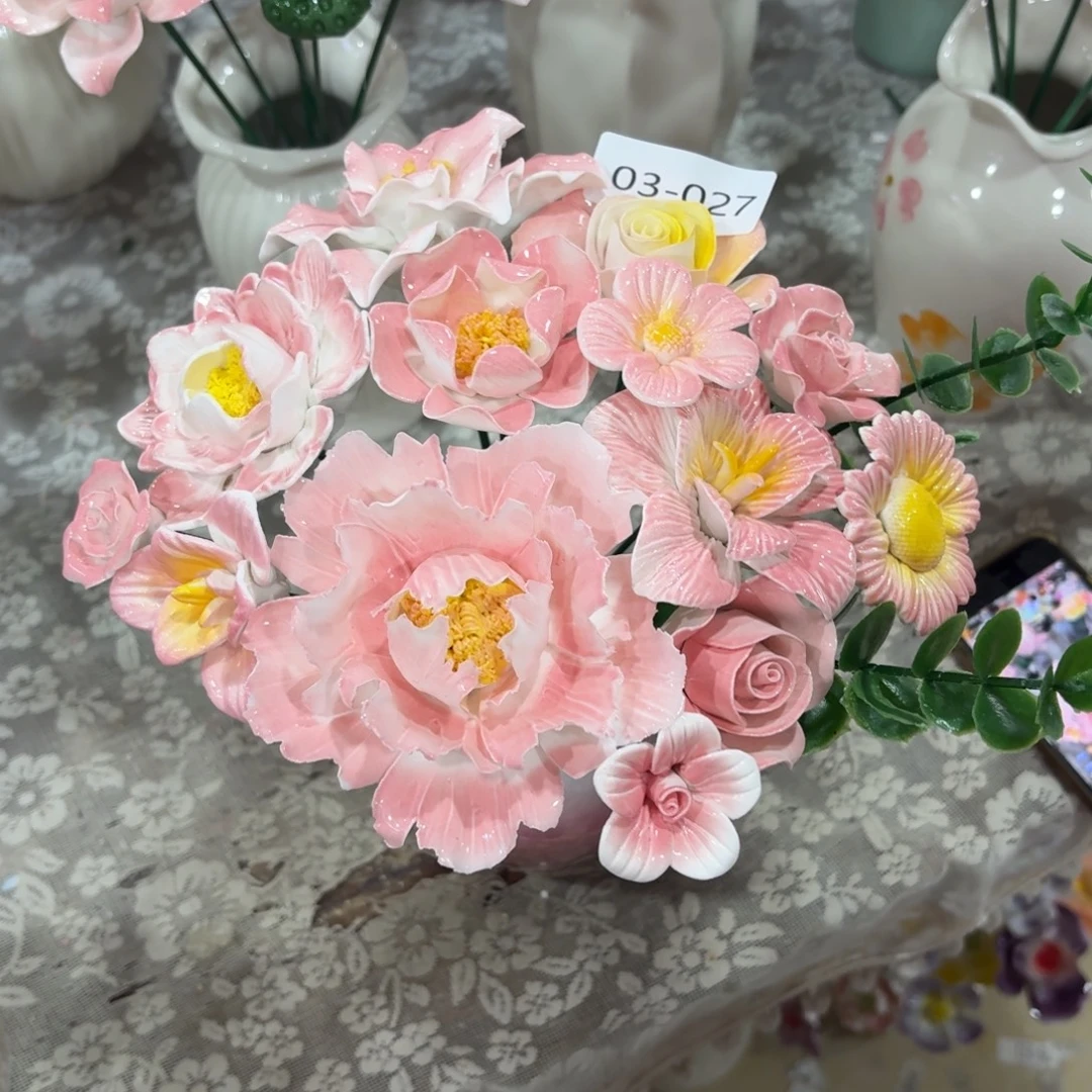 327 陶瓷花拍满20元发货，爱退款拉黑