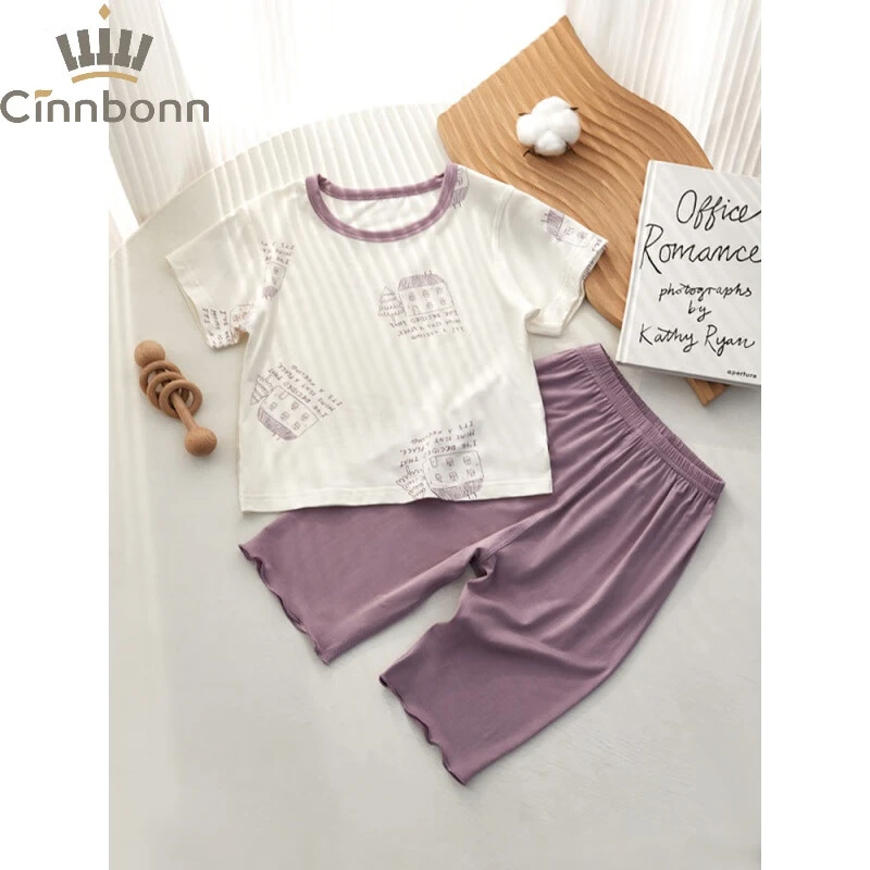 呈堡宝宝短袖七分裤套装夏季幼儿薄款分体男女童儿童夏装婴儿衣服