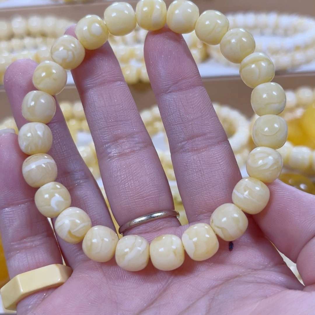 琥珀未镶嵌手链天然蜜蜡