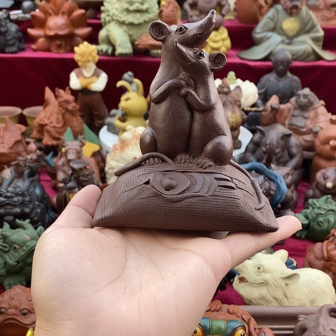 紫砂茶壶心宜兴紫砂老鼠