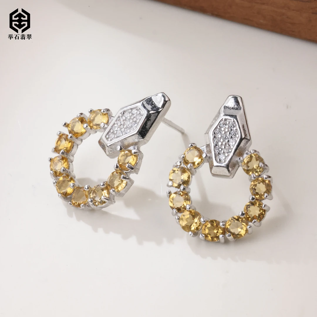 【举石臻品】TH1227-681-22水晶耳饰(一对/整体约13*19*2mm）H