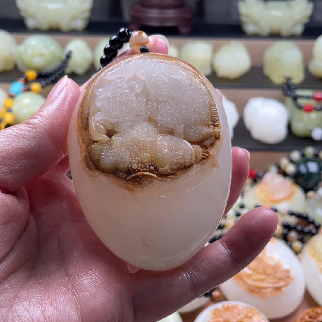 锦***影石材天然古青石手把件