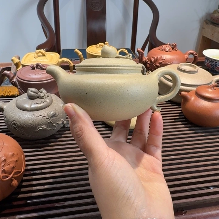 紫砂茶壶本绿寿桃