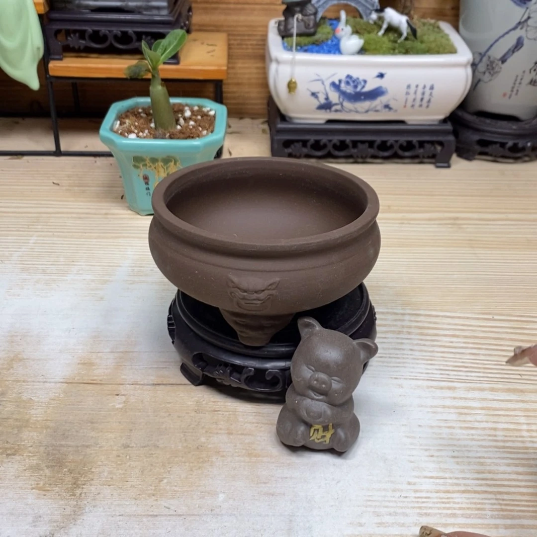 紫砂陶瓷艺术花盆陶瓷