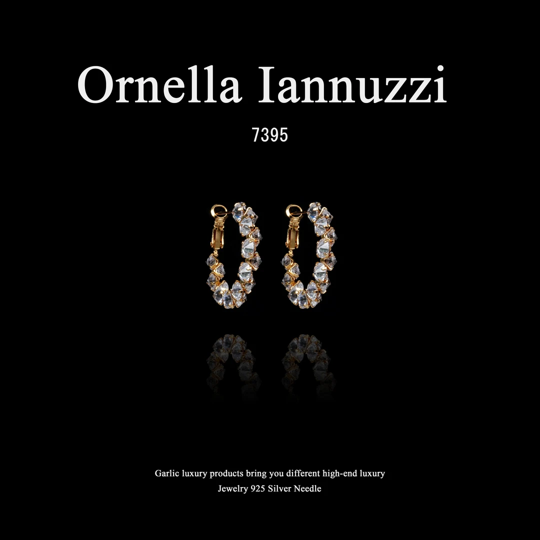纯铜耳饰 镀K金Ornella Iannuzzi耳饰~7395