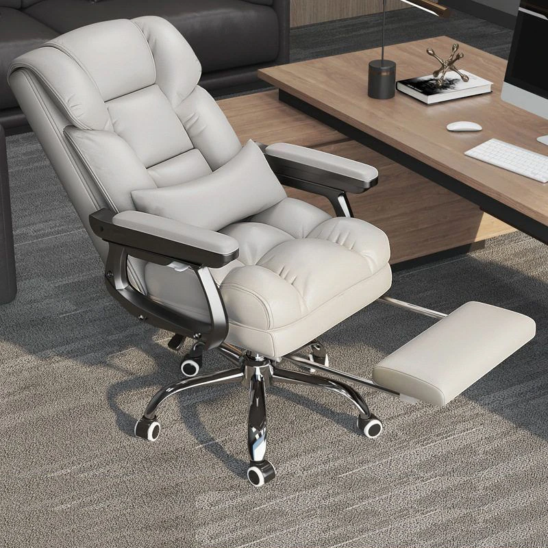 老板椅办公舒适久坐电脑沙发椅可躺休闲家用书桌椅子商务皮座椅