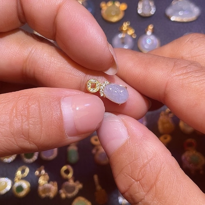 翡翠银S925镶嵌颈饰