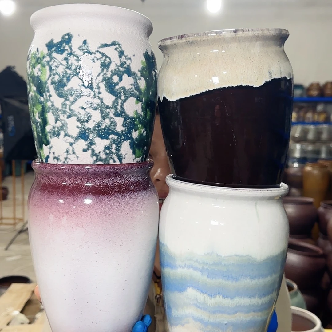 紫砂花盆高20口13