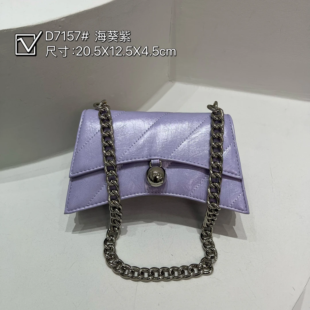 【南沙瑞熙】ZT-D7157-海葵紫-20*4*12轻奢时尚女士新款手提斜挎包