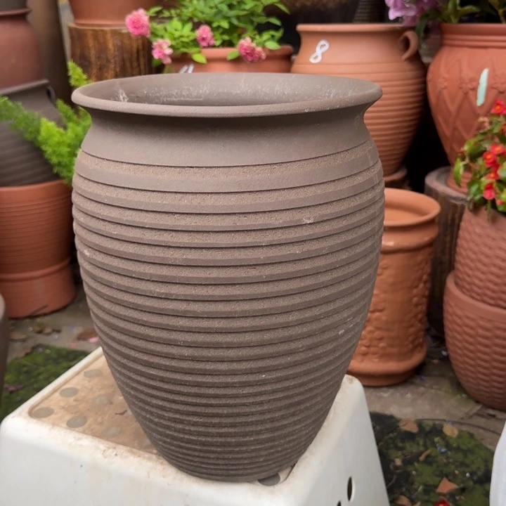 紫砂花盆口25高35宜兴紫砂