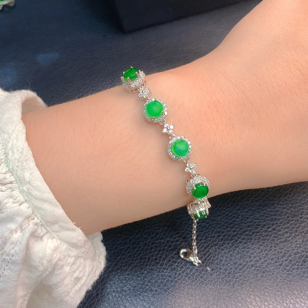 翡翠未镶嵌吊坠(不含链)手链