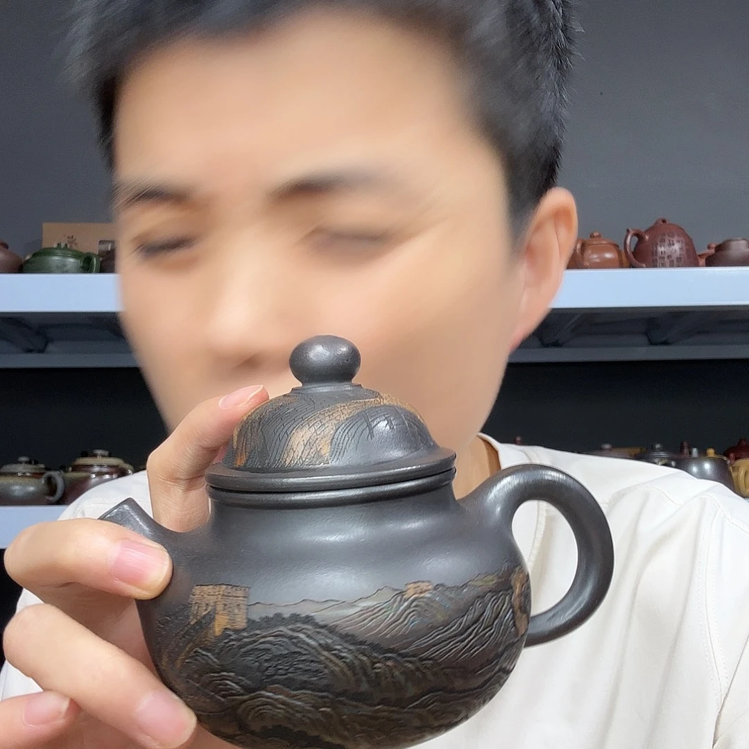 茶壶底槽青民间手艺人全手工制作