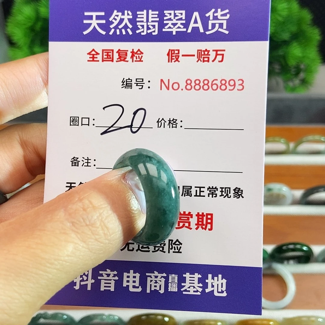 翡翠戒圈未镶嵌6893......