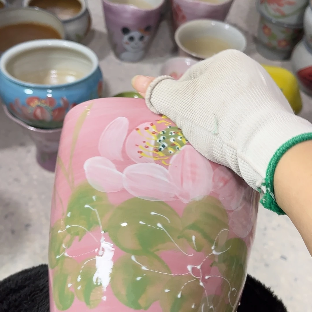 戏***鱼景德镇陶瓷花盆花盆