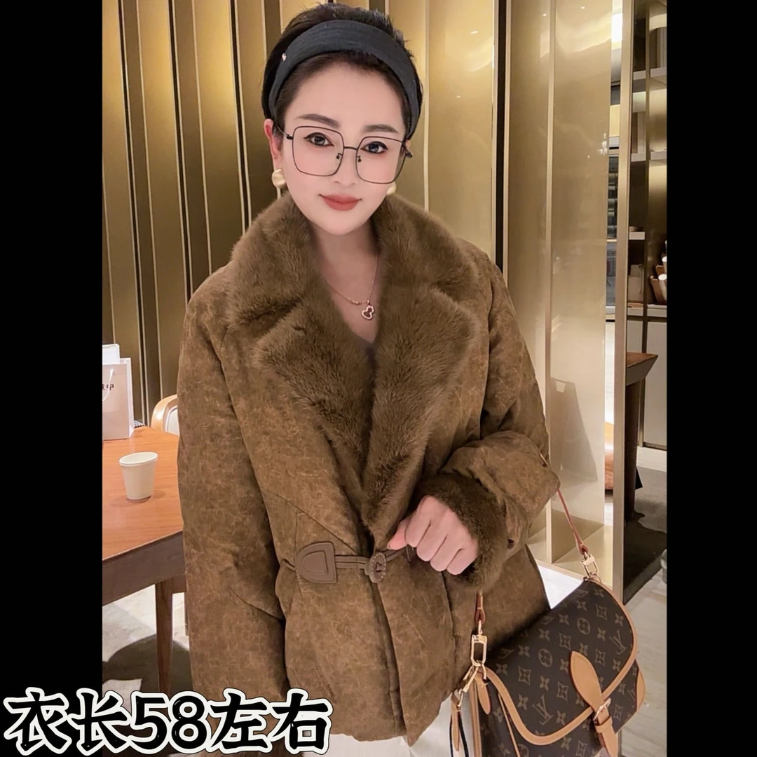 高端水貂鹅绒羽绒服2588103(衣长58左右)