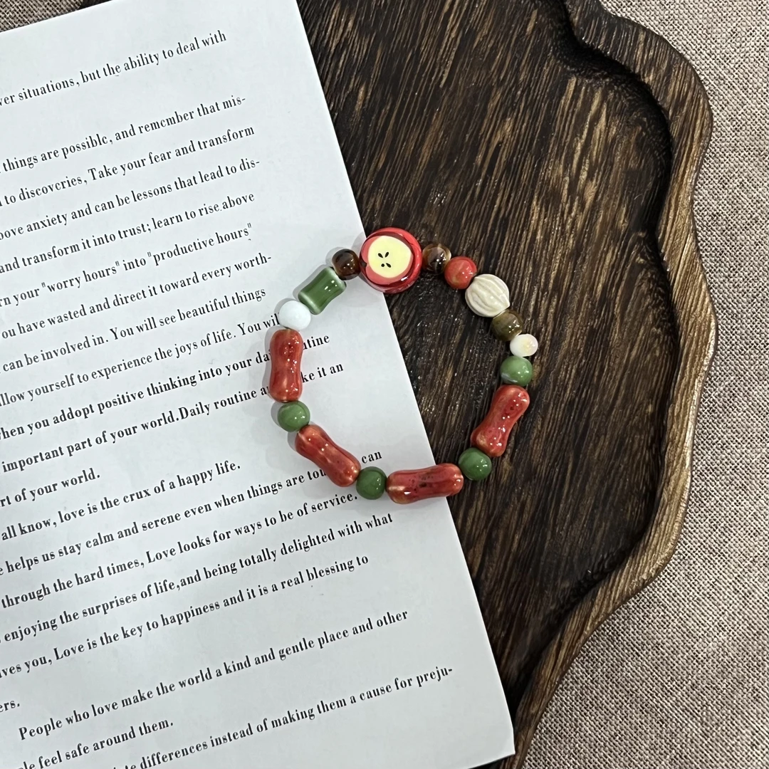 合金陶瓷手链 陶瓷手链 单串景德镇合金陶瓷手串单圈微瑕静婷专属