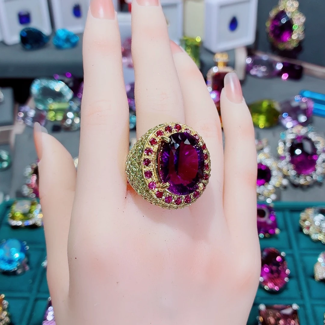 银S925镶嵌水晶戒指