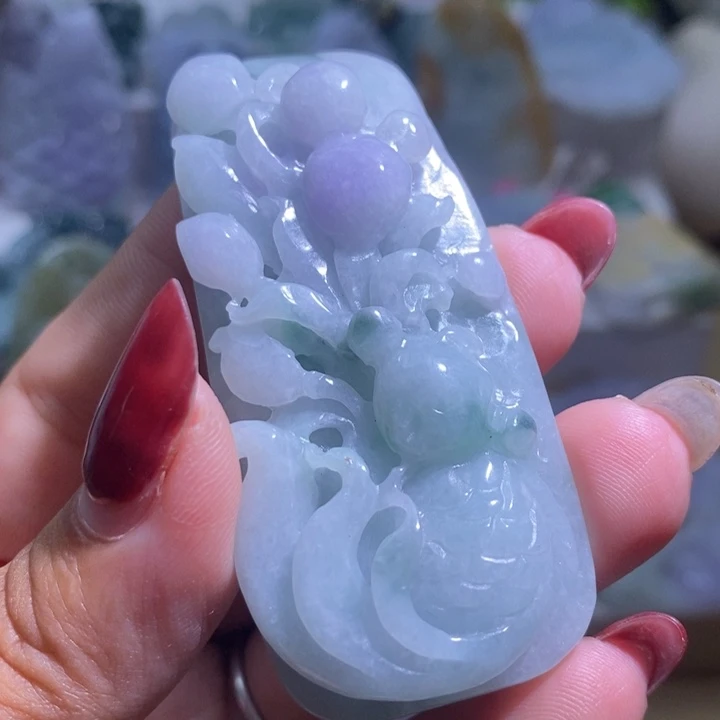 【闪购商品】翡翠挂件未镶嵌喜上眉梢