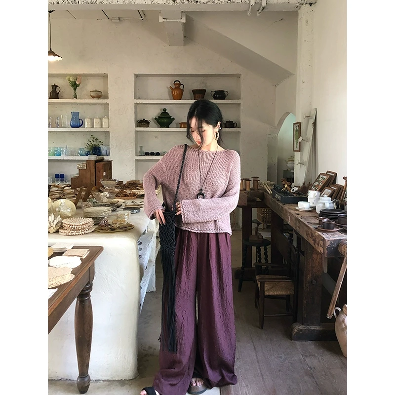 任小艺新品 定染混纺圆领镂空针织罩衫度假风防晒外套上衣女