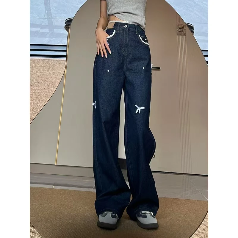 0-2微瑕牛仔裤新款直筒裤四季款