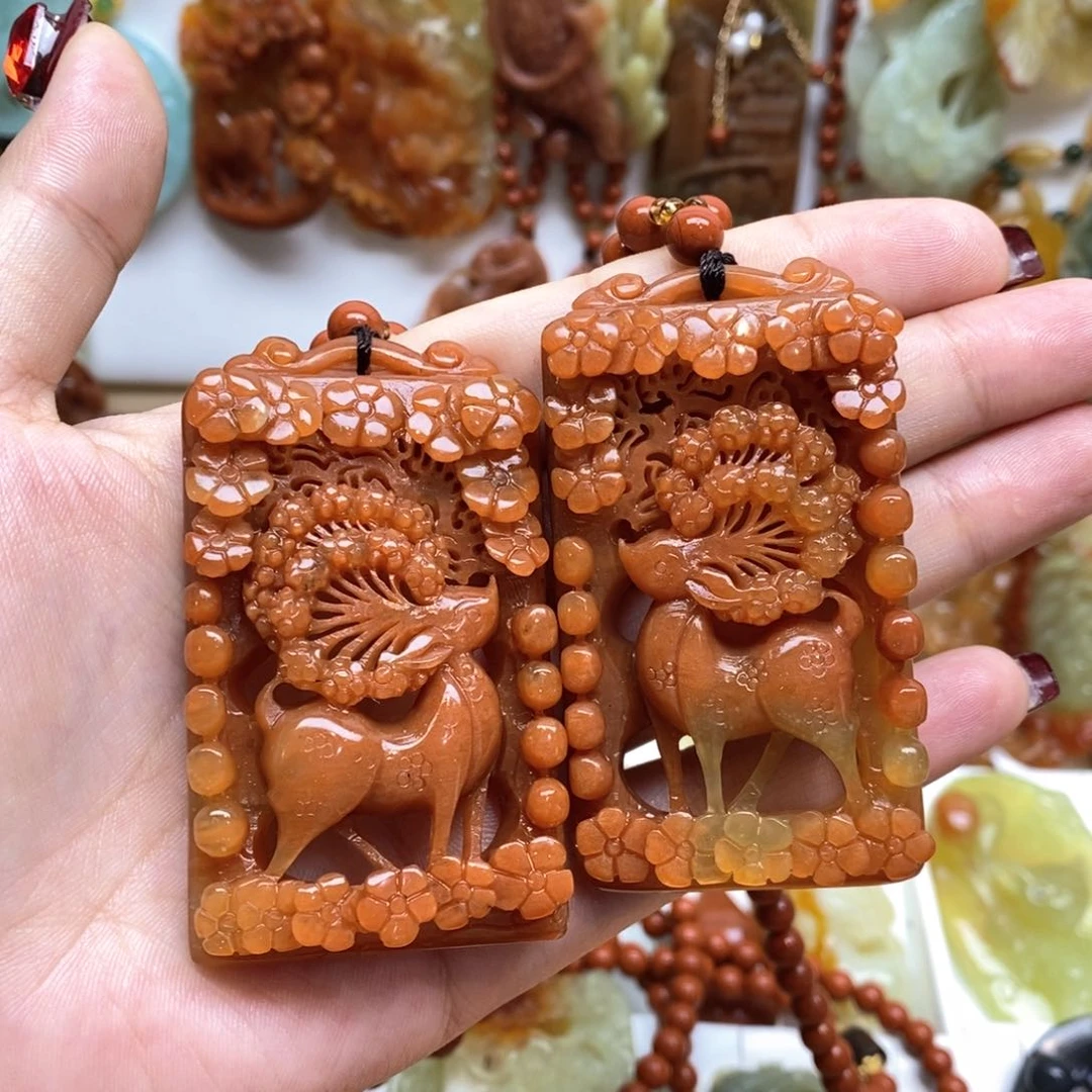 蛇纹石玉颈饰未镶嵌我****玩