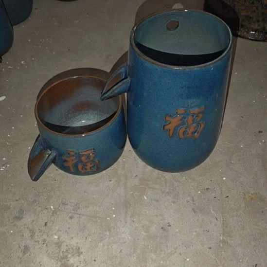 【闪购商品】福字流水两个瑕疵蓝色