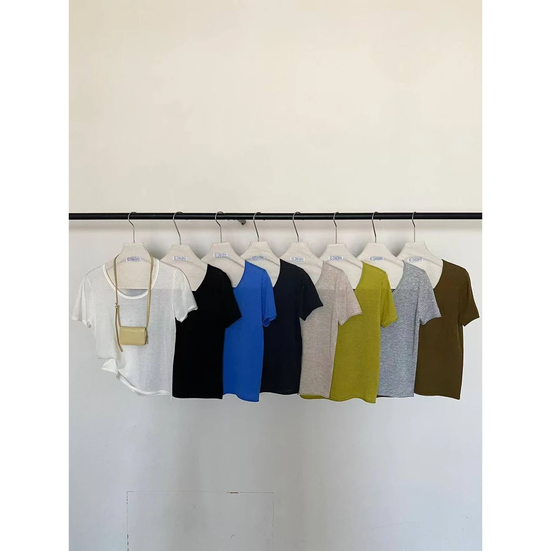 【福利】KS-简约纯色日常短袖百搭休闲#6601