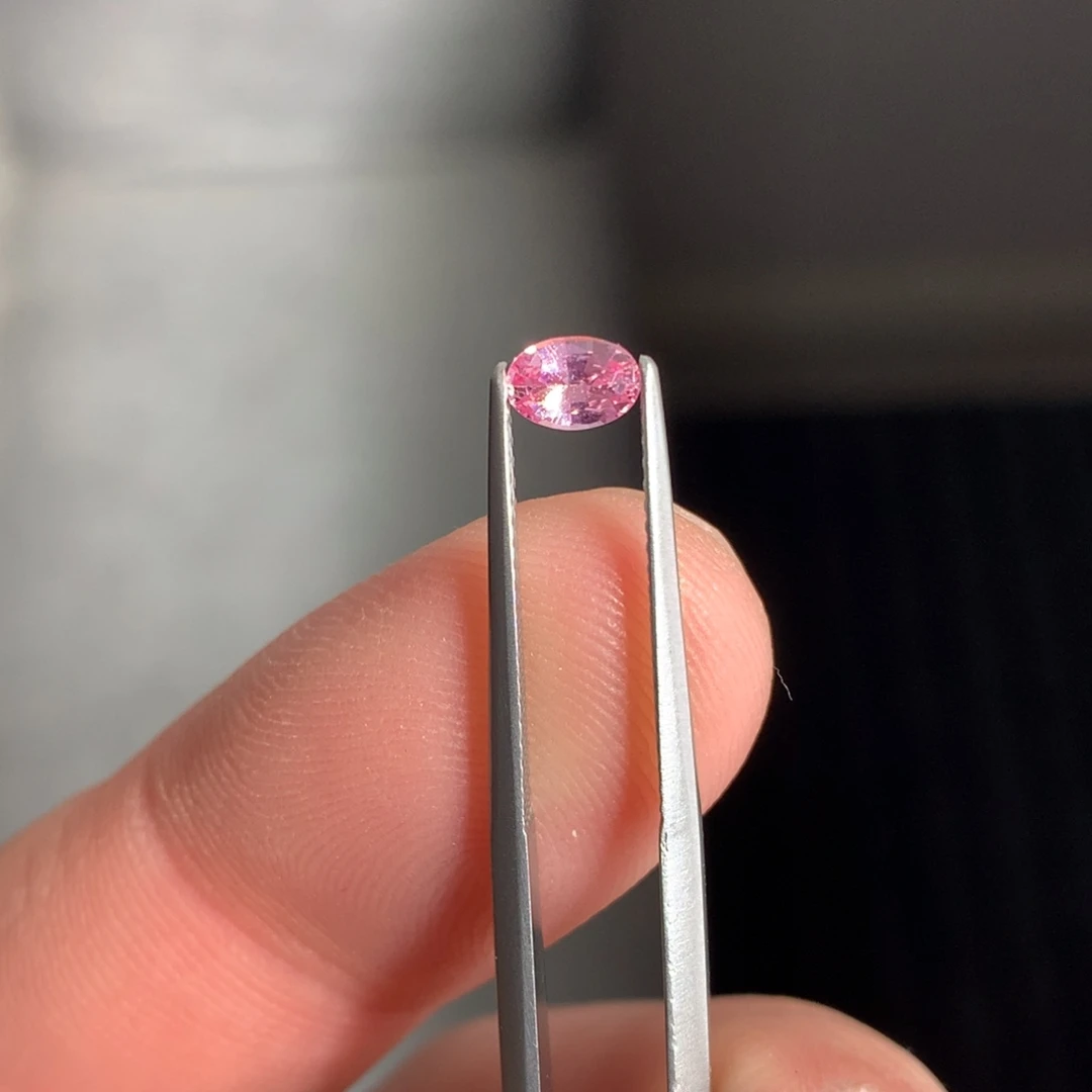 裸石彩色蓝宝石0.45克拉grs帕帕拉恰粉蓝宝