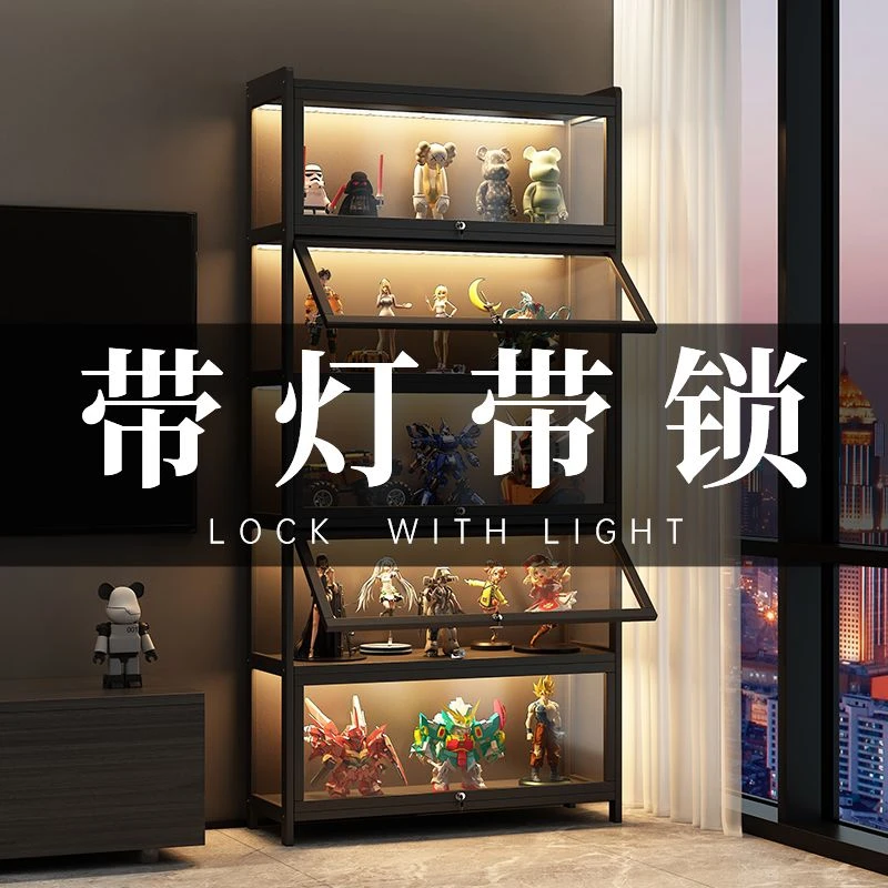 新疆包邮手办展示柜乐高亚克力透明展示架书柜陈列柜家用模型玩具
