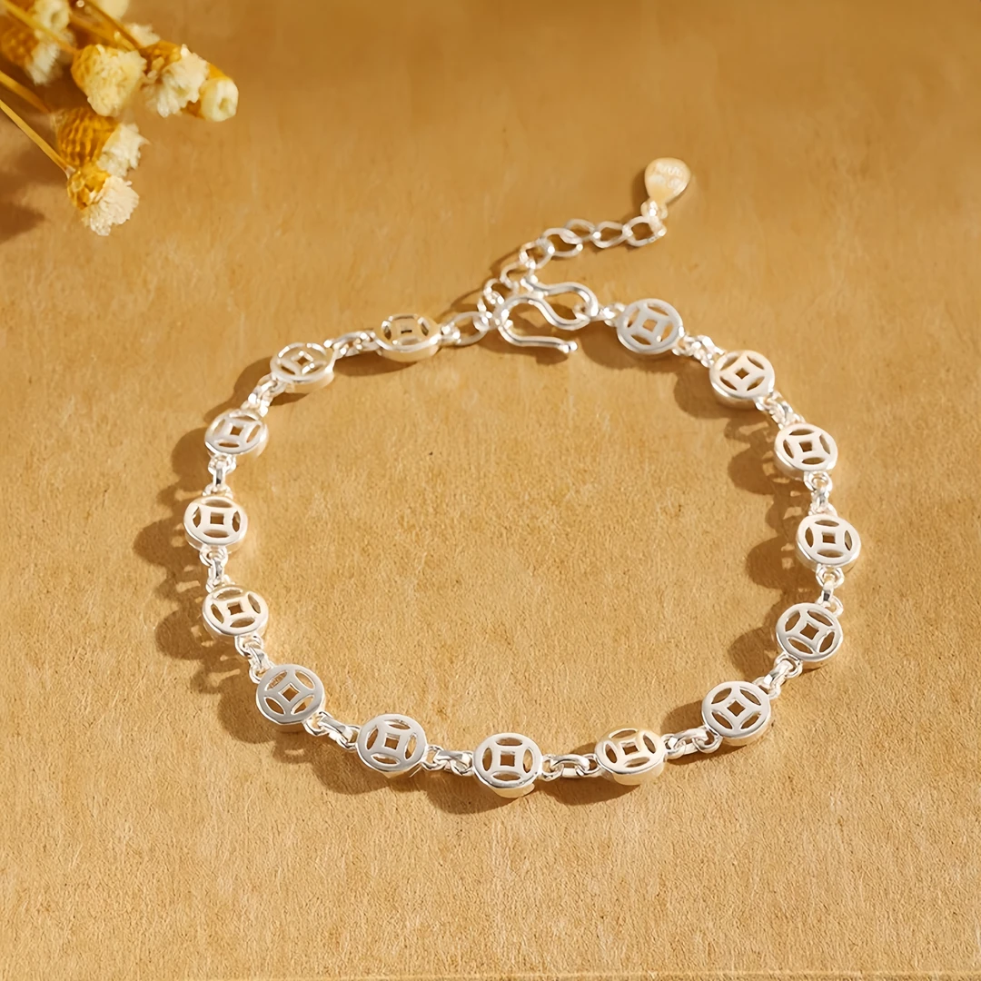 足银手链 新款99足银手链本命年生日礼物送女友小众设计轻奢精致