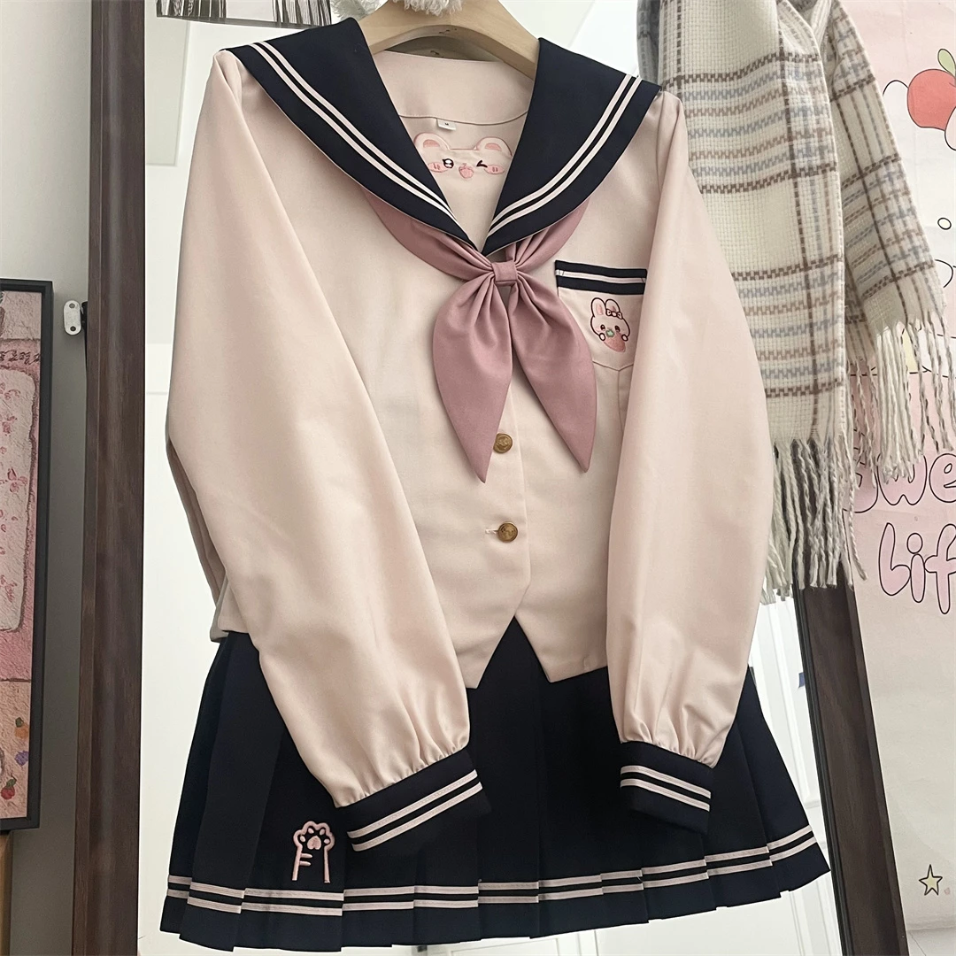 【草莓小兔】洛花糖日系正版原创jk制服甜美学生校服幼稚园水手服