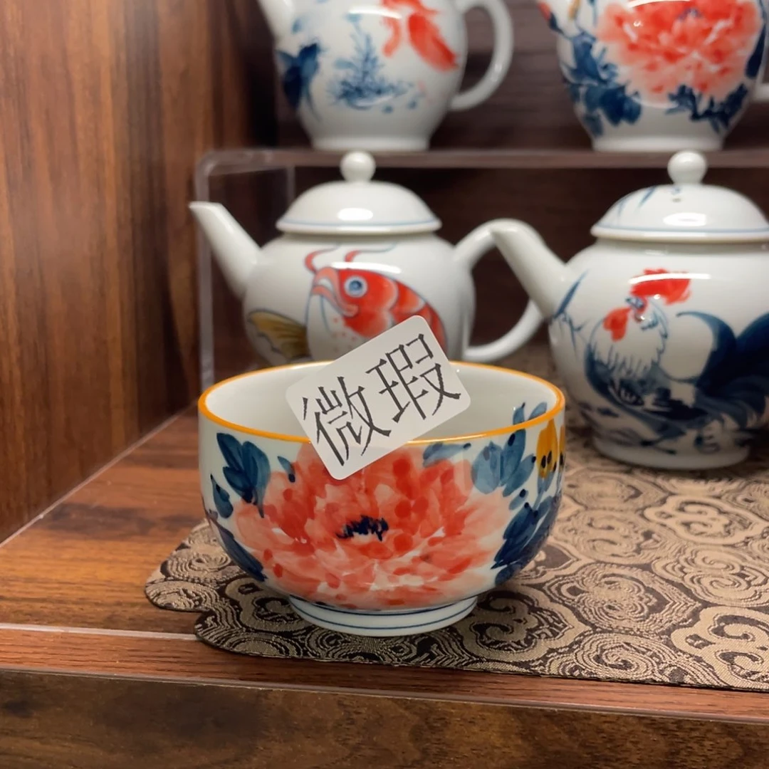 微瑕釉下彩纯手绘