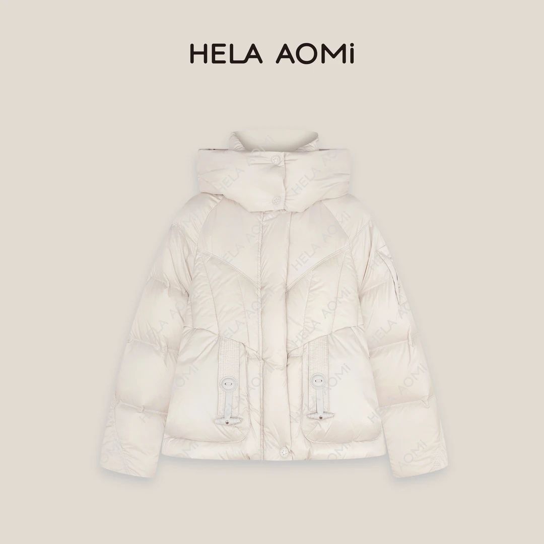 HELAAOMI “从“绒”冬日”设计感羽绒外套加厚宽松外套CY4DC25166