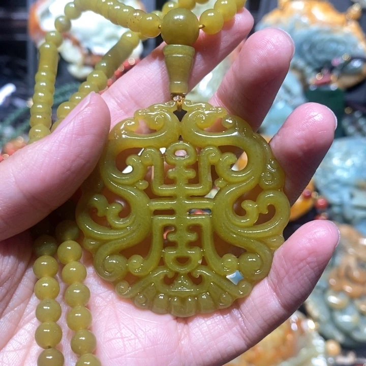 岫玉毛衣链未镶嵌