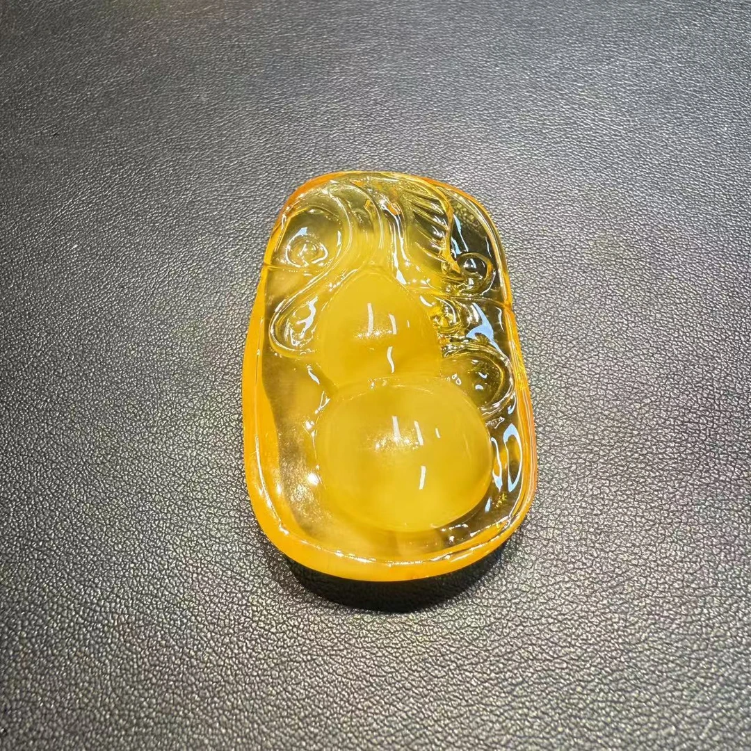 【曹掌柜精选】4 PM00089 蜜蜡葫芦吊坠-尺寸31*46mm