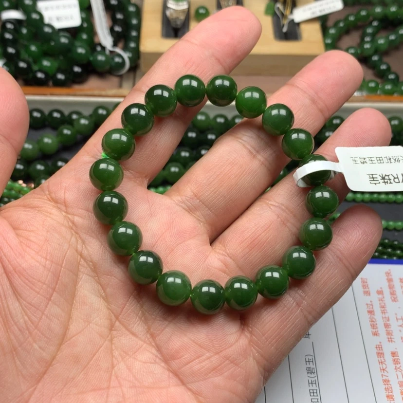 【闪购商品】未镶嵌手链和田玉（碧玉）10