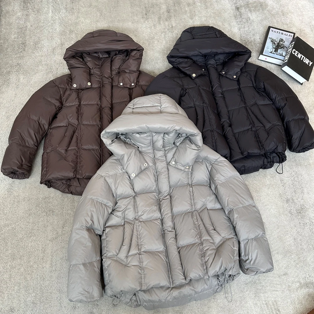 【米可家】初雪高充绒200+新国标90白鸭绒连帽加厚羽绒服1017